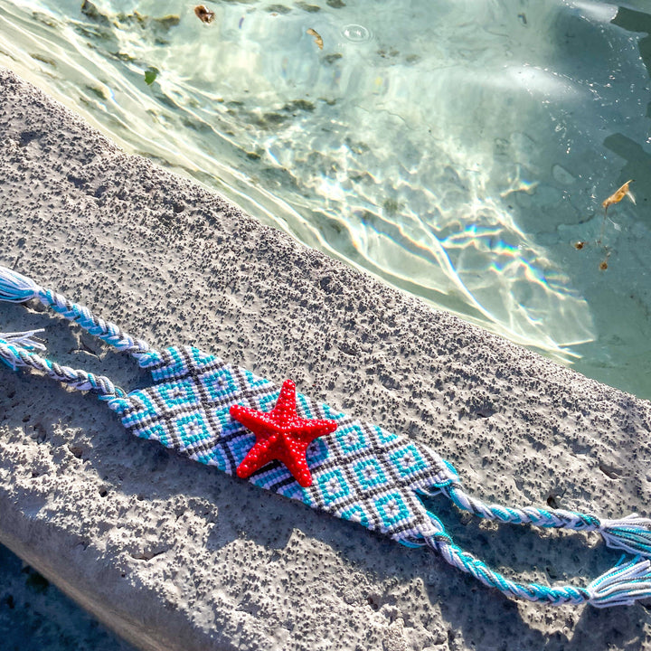 Pulsera azul estrella marina Accesoriosjeco 