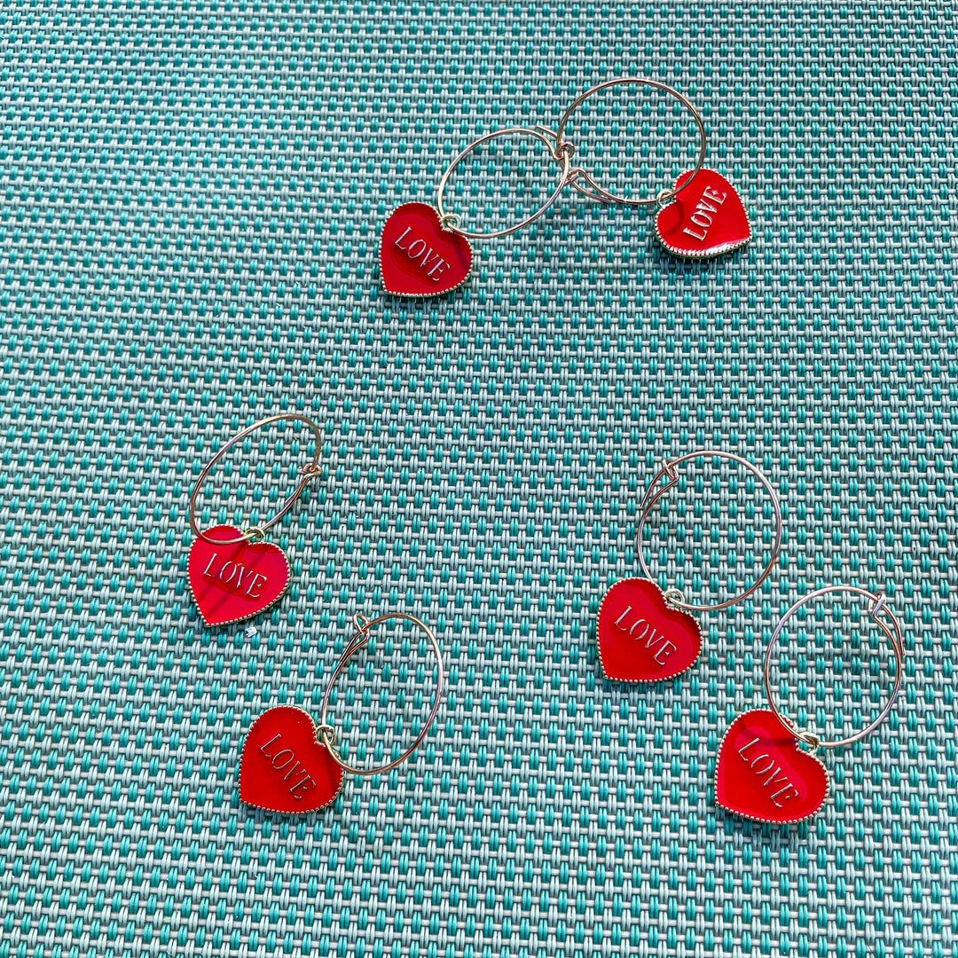 Aretes corazón rojo Accesoriosjeco 