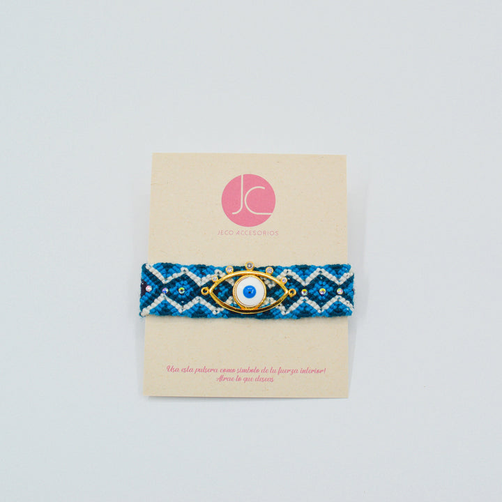 Pulsera azul ojo de protección Accesoriosjeco 