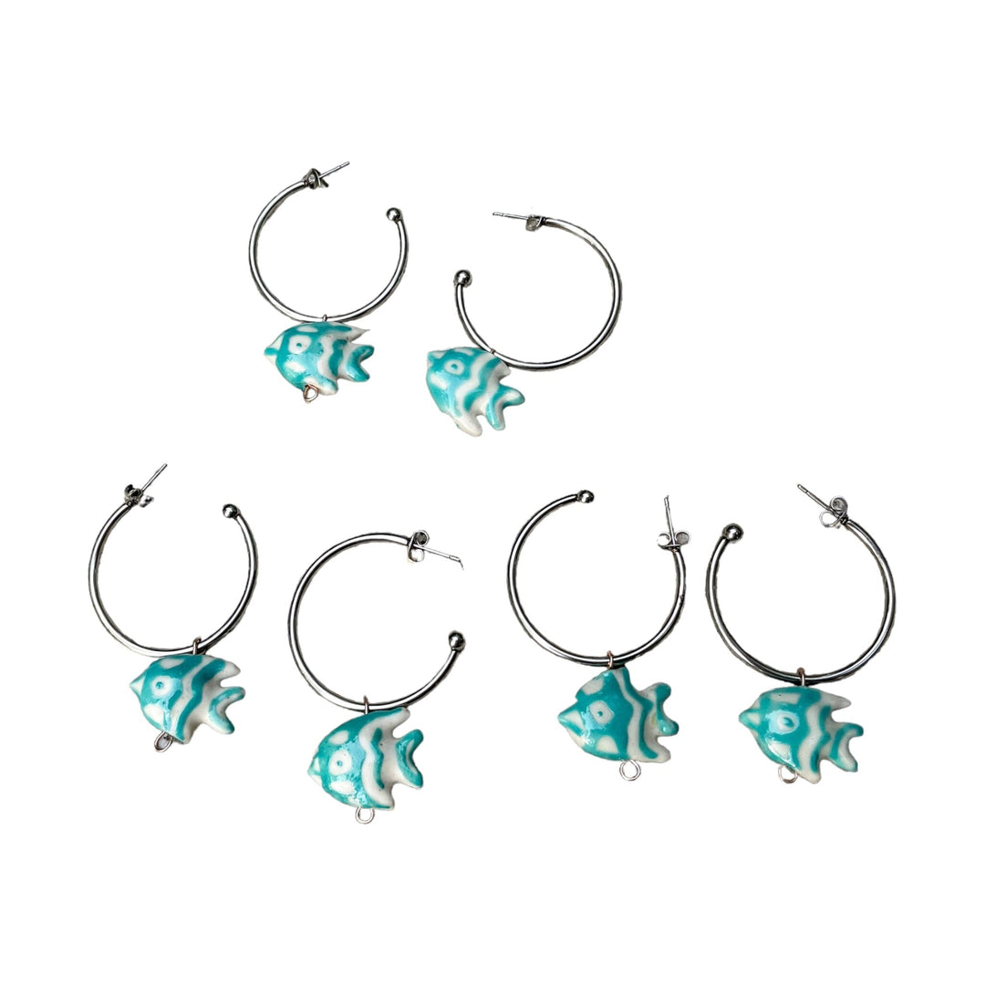 Aretes pez azul Accesoriosjeco 