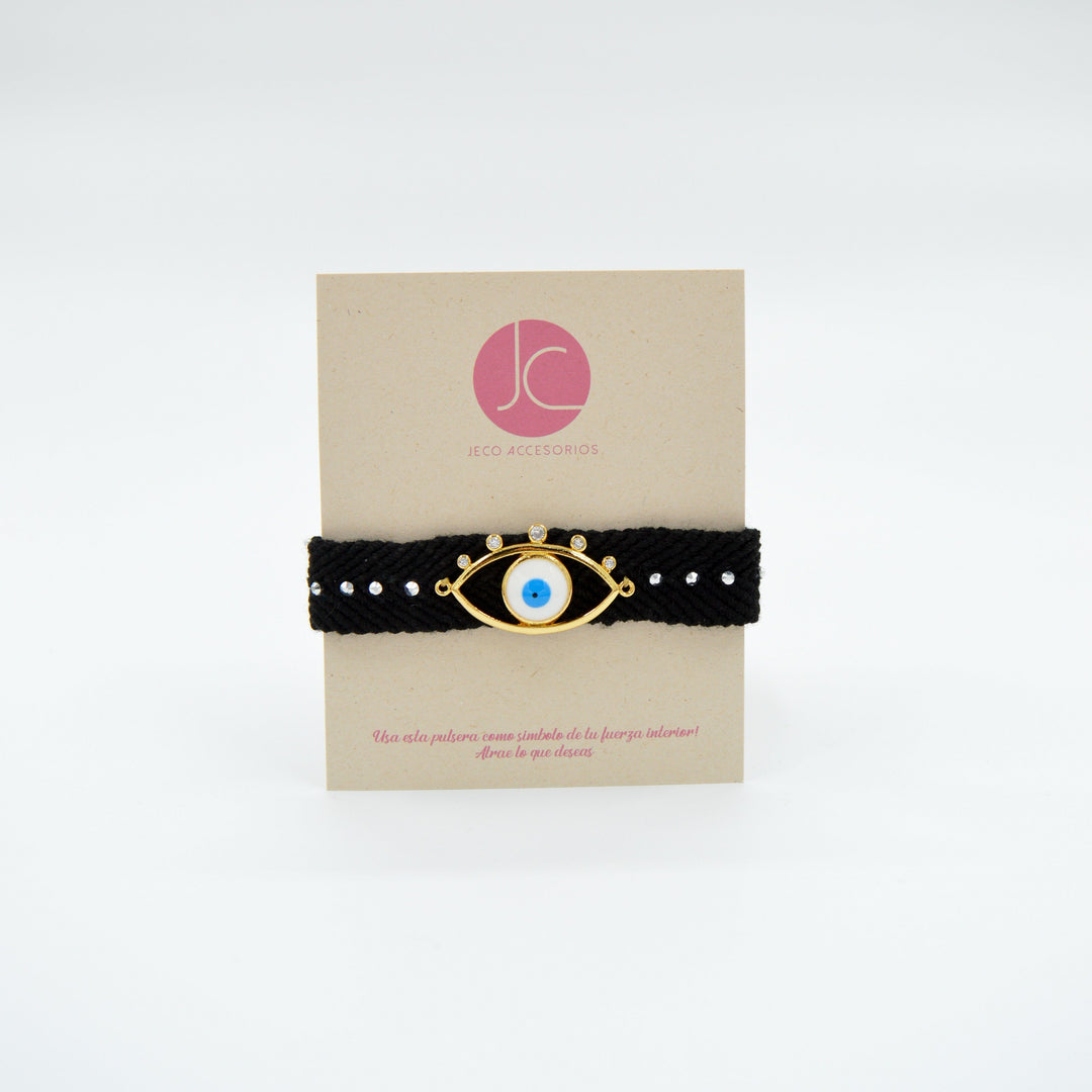 Pulsera negra ojo turco Accesoriosjeco 