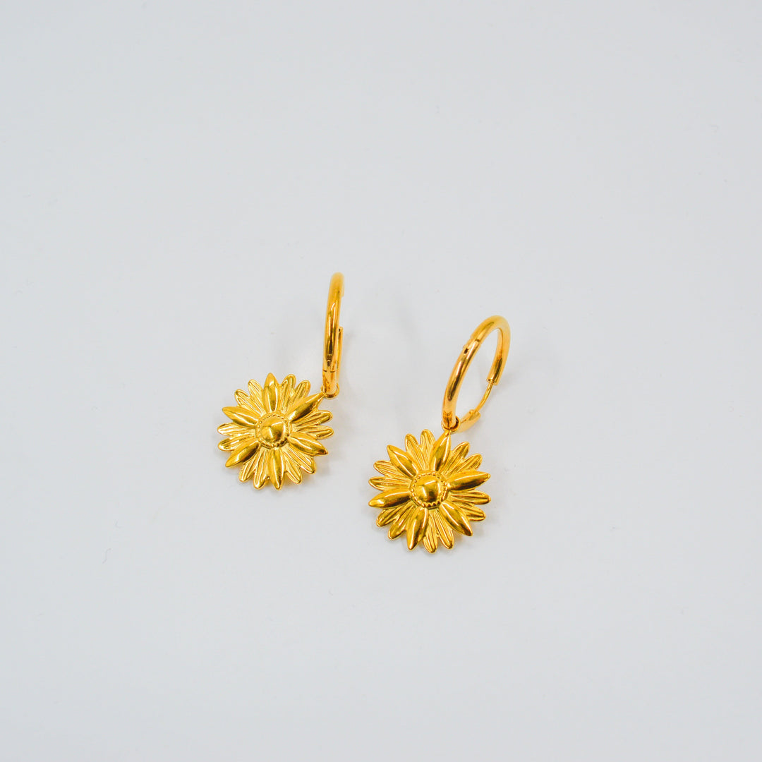 Aretes flor en acero Accesoriosjeco 